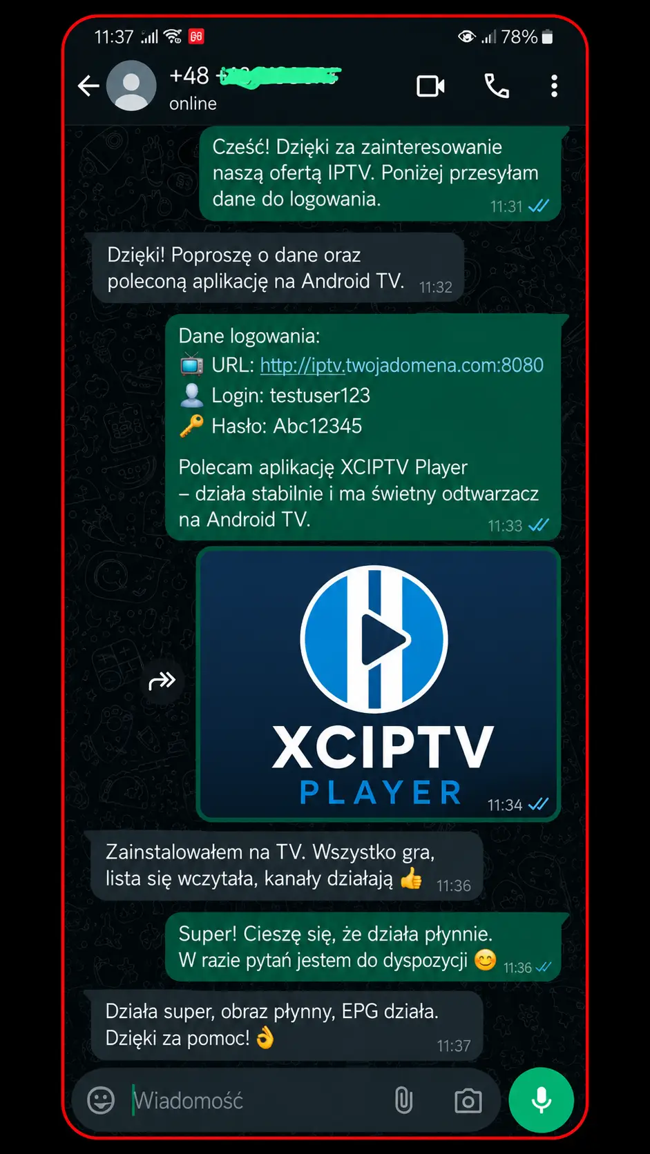 IPTV Polska na urządzeniu klienta