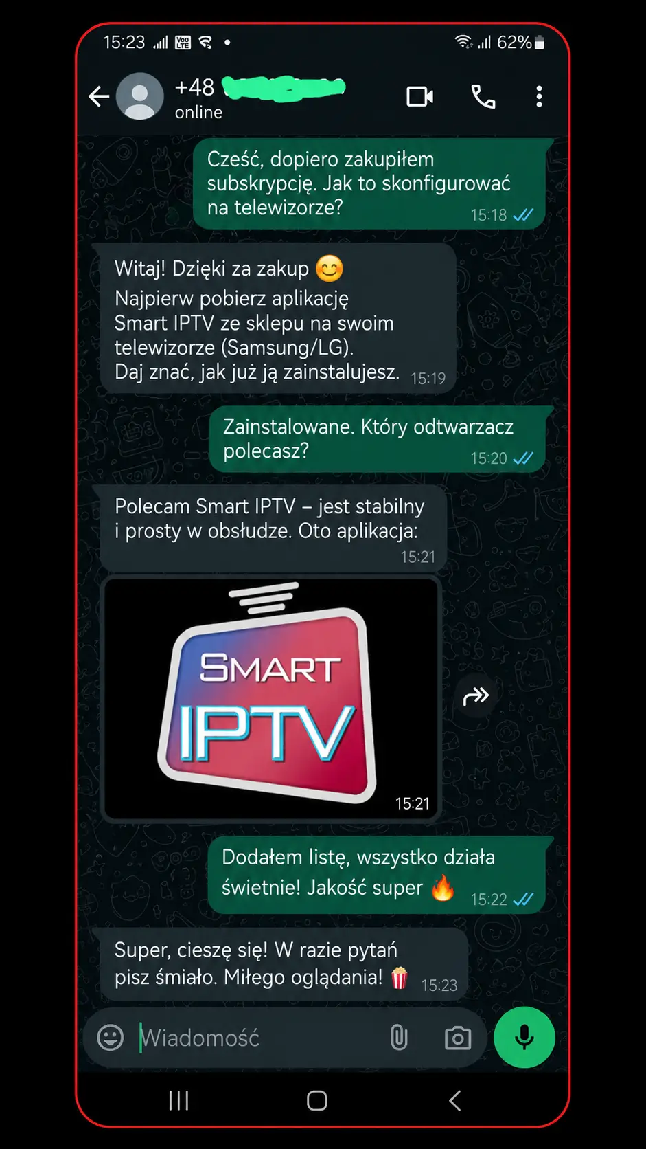Kanały IPTV działające u klienta