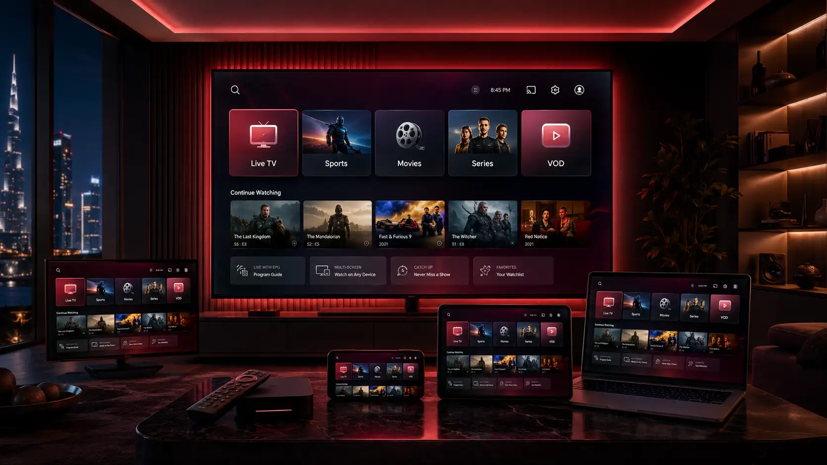 IPTV aplikacja na Smart TV, Android TV, iOS i komputer